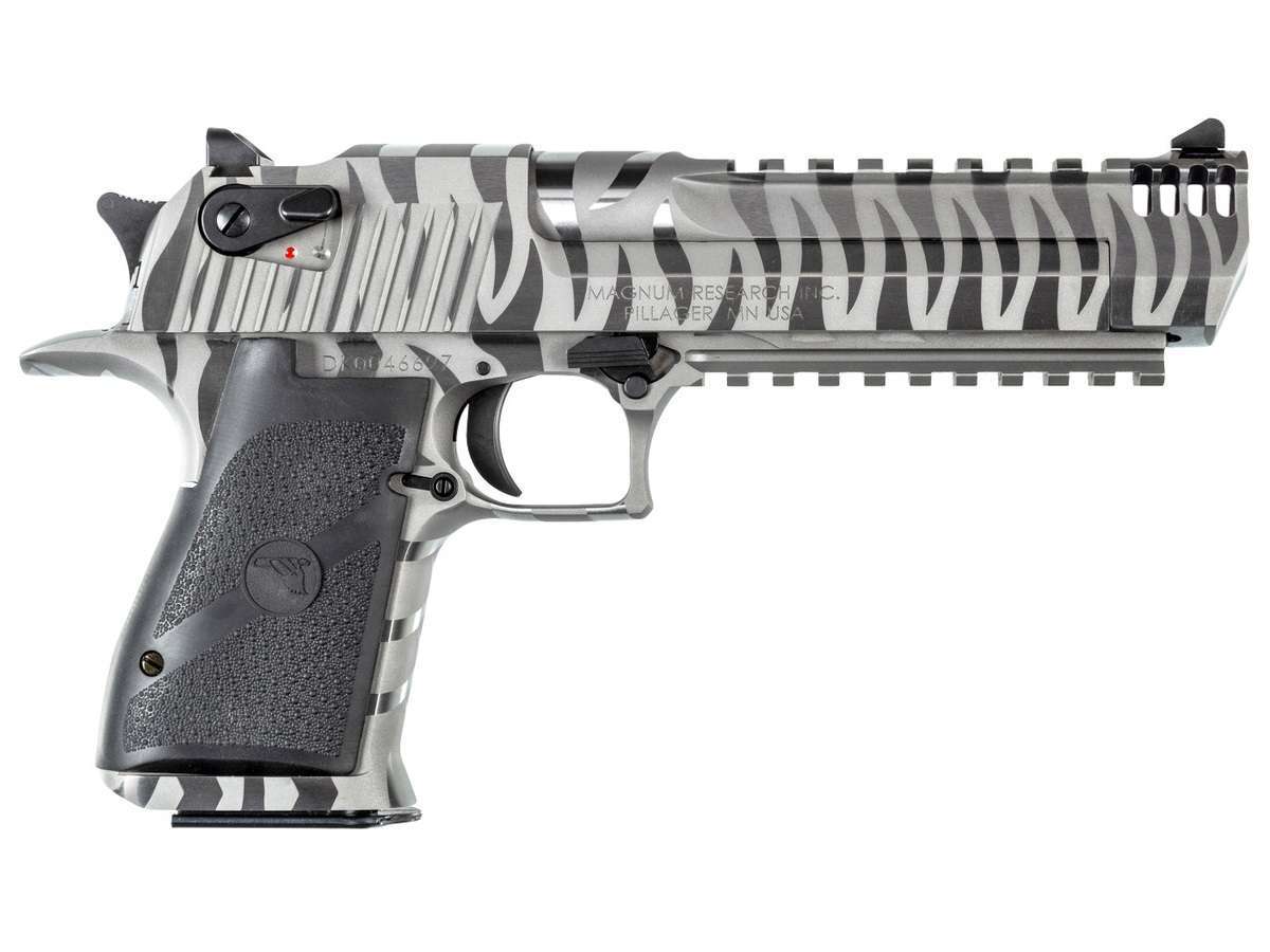 Magnum Research Desert Eagle 6" White Tiger Stripe .50AE